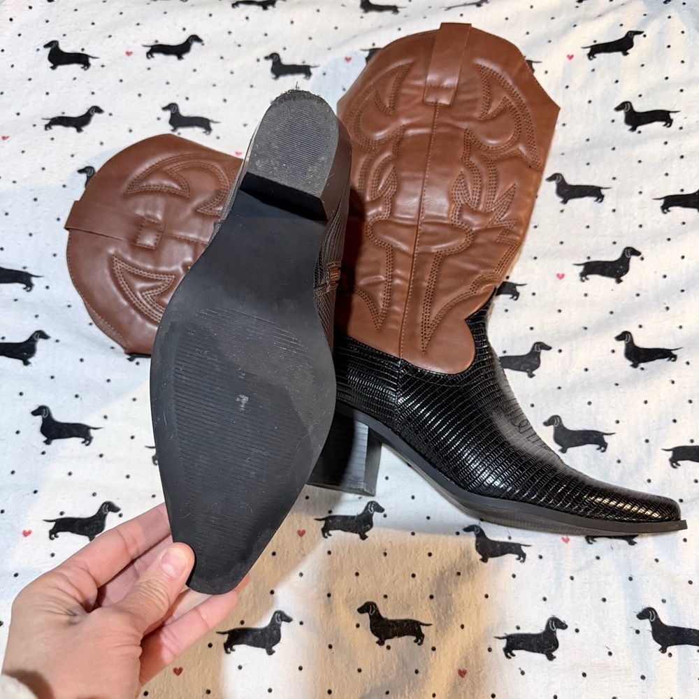 Color Block Cowboy Boot - Picture 4 of 4